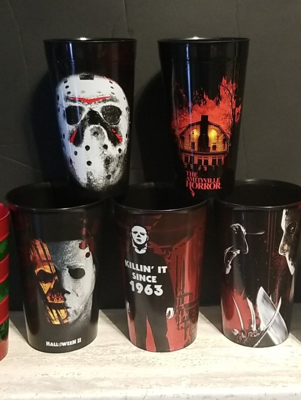 Spirit Halloween Horror Movie Themed Plastic Cups  7 Cups